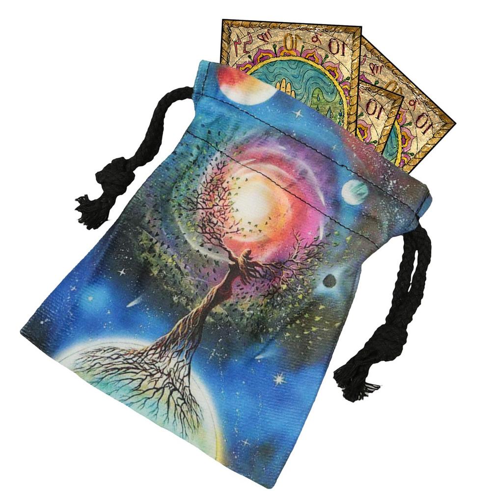 Tarot Bags And Pouches Drawstring Tarot Dice Bag Tarot Card Storage Bag With Digital Printing Multifunction Tarot Bag For Cards