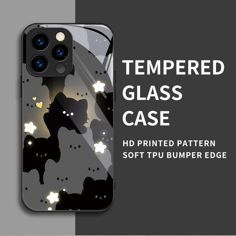 

Закаленный стеклянный корпус с милым рисунком мультяшных котов, защитный чехол, мягкий чехол из ТПУ для Xiaomi Redmi Xiaomi 14 разноцветный