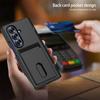 Wallet Slot Card Holder Hinge Protective Phone Case for Samsung Galaxy Z Fold 7 Fold7 5G Protector Shockproof Hard Shell Cover
