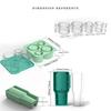 Summer Ice Cube Mould Trays Reusable for Stanley Tumblers Silicone Ice Making Beverage Cup Maker Ice Mold for Drink Juice Coffee
