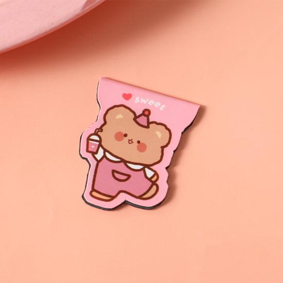 4Pcs Magnetic Bookmarks Thin Double-Sided Cartoon Book Markers Cute Page Holders Compact And Portable Page Holder for Students Reading Book