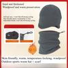 1PC Fleece Hat, Scarf Integrated, Men's and Women's Autumn and Winter Warm Neck Mask, Scarf, Windproof Cycling Cap