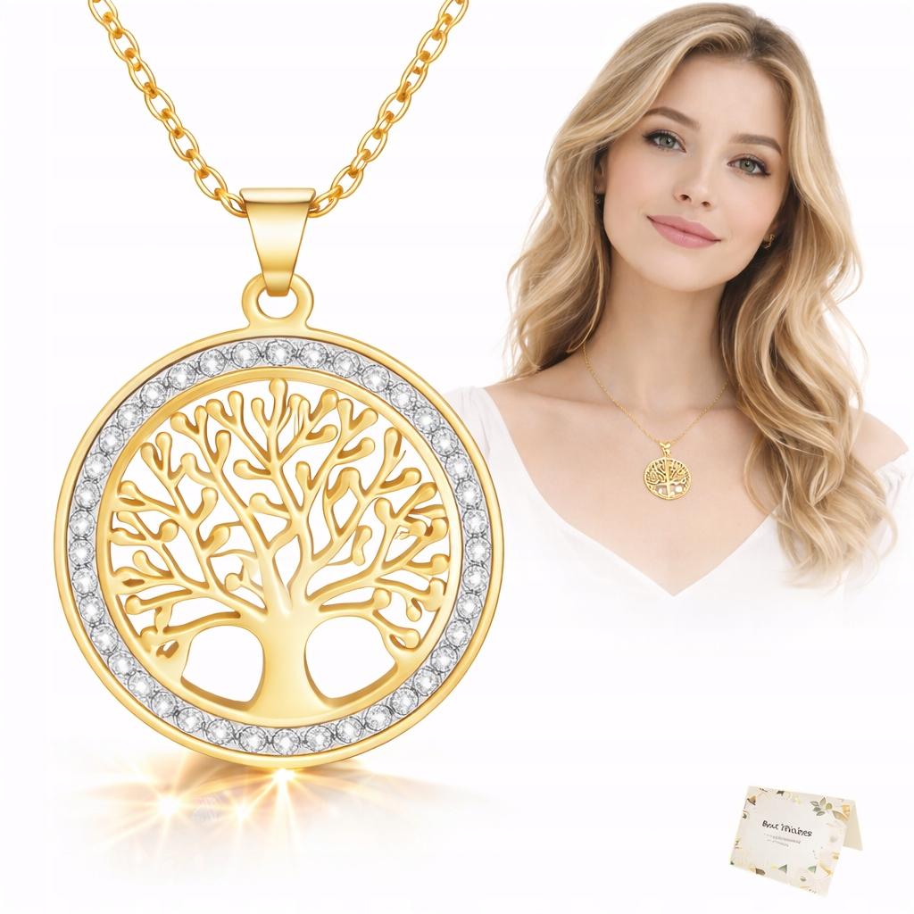 SET Jewelry Set Bracelet Necklace Women' GOLD DIAMOND