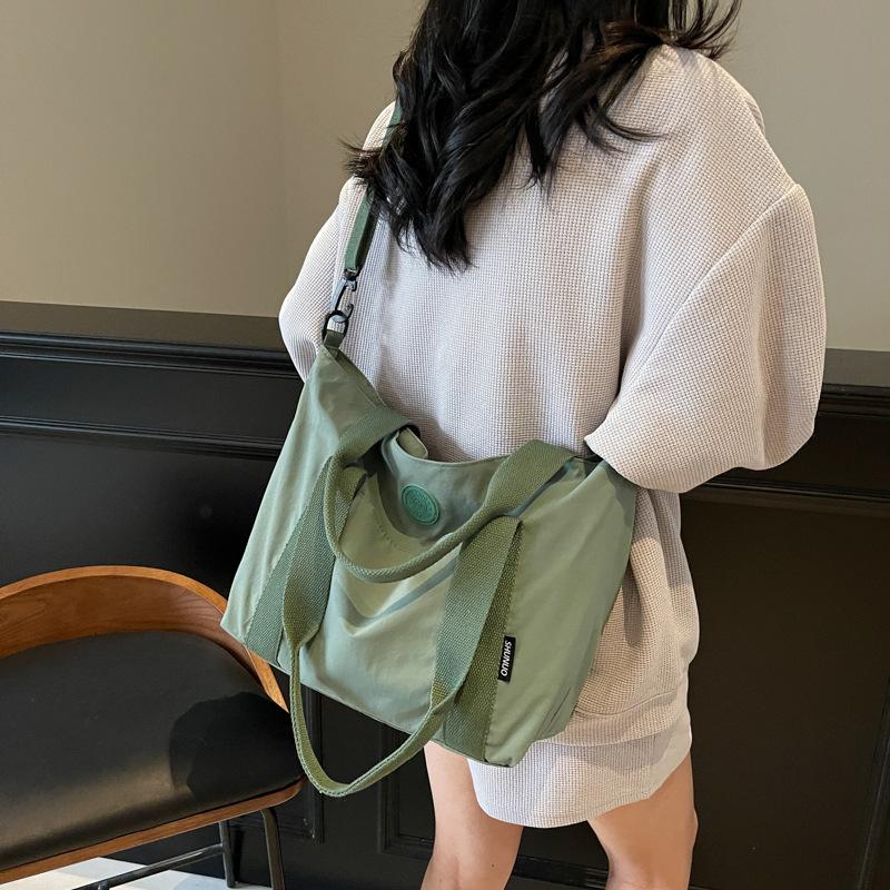 Casual cloth bag women's 2025 new shoulder bag large-capacity class tote bag messenger bag