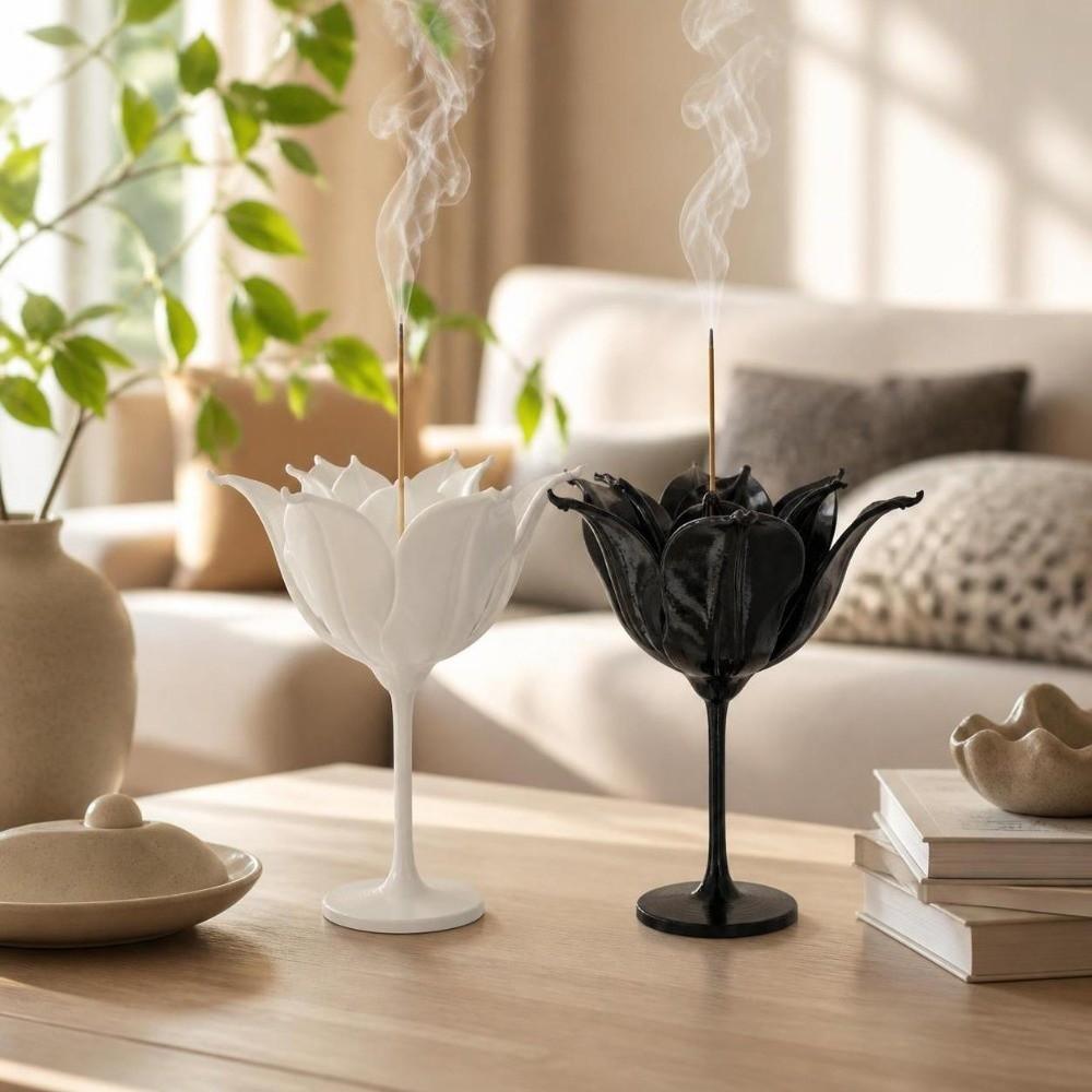 Minimalist Floral Incense Burner 3D Printing Tabletop Incense Base  Yoga Meditation
