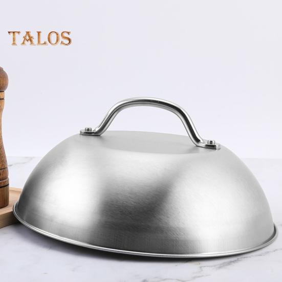 Cheese Melting Dome Round Basting Cover with Handle Heat-Resistant Rustproof Heavy-Duty Steam Basting Cover Pot Lid