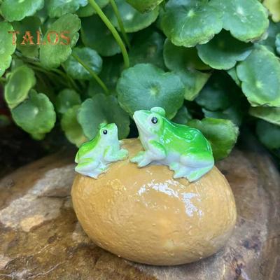 3 Stück Miniatur-Froschfiguren, Pflanzendekorationen, realistisch aussehende, wetterfeste, entzückende Froschstatuen, Gartendekoration