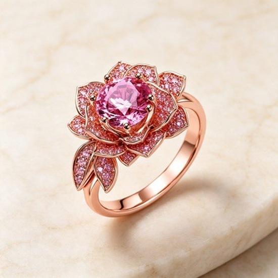 New Fashionable Floral Ring, a Unique and Stylish Design for Women Ins Trendy Minimalist Jewelry