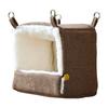 Pet Bird Parrot Cages with Heating Pad Warm Plush Hammock Hut Tent Bed Hanging Cave for Sleeping and Hatching Bird Accessories