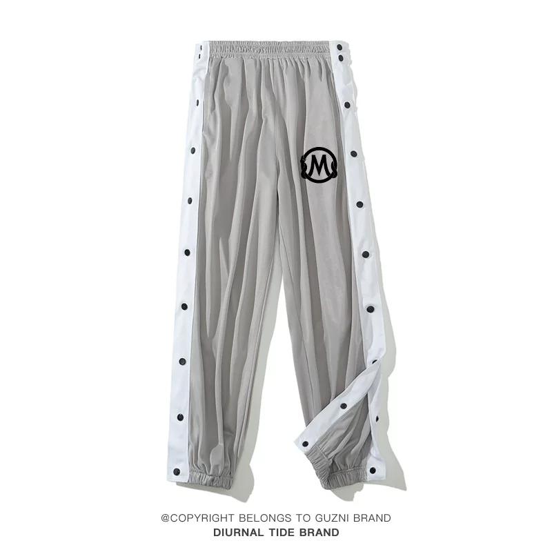 Owen Same Style Row Button Pants Appearance Warm-up Training Basketball Shorts Seconds off Full Open Buckle Breathable Quick-Drying Sports Casual