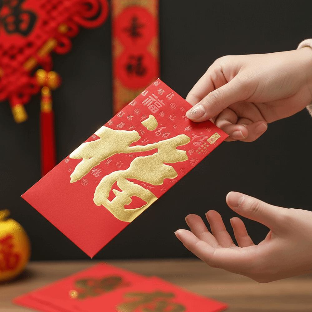 10pcs Chinese Style Red Envelopes Paper Red Pocket Creative Hongbao  Wedding Supply
