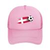 Denmark Flag Soccer Ball Casquette Women Unisex Outdoor Hats  Adjustable Snapback Cap Casual Baseball Caps