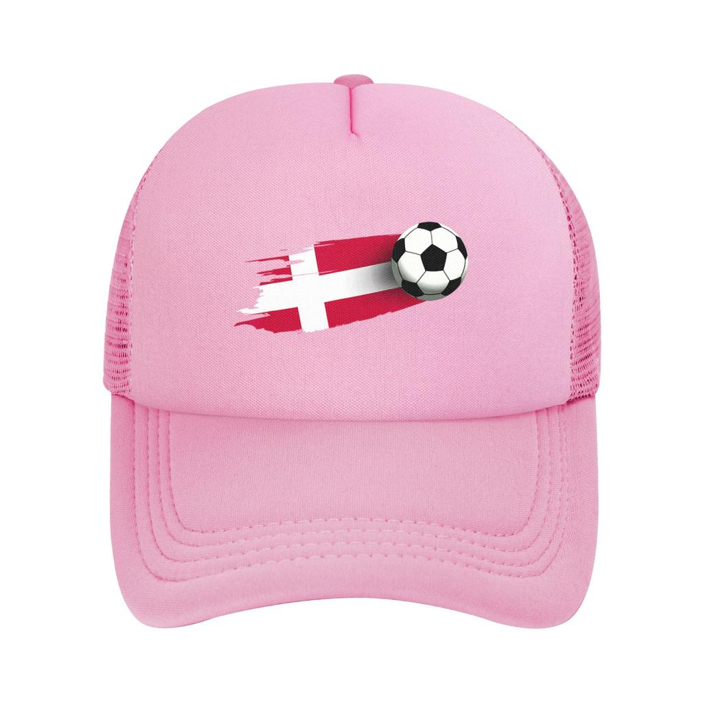 Denmark Flag Soccer Ball Casquette Women Unisex Outdoor Hats  Adjustable Snapback Cap Casual Baseball Caps
