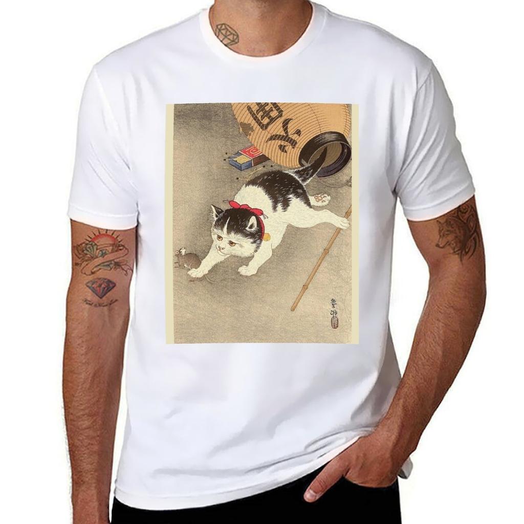 Ukiyoe Japanese Art Cat Tshirt Holiday All Match Tshirt