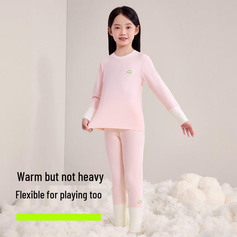 Youkeshu Girls' 100% Cotton Thermal Underwear Set