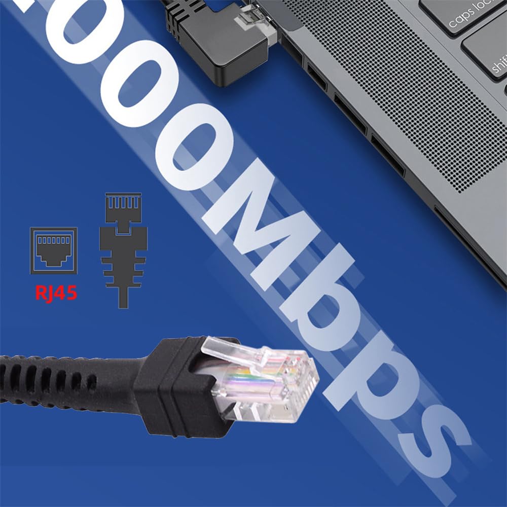 Cablecc RJ45 Stretch Spiralkabel Cat6 8P8C UTP LAN Ethernet Netzwerk Patch Verlängerungskabel 6.56ft/2.0m