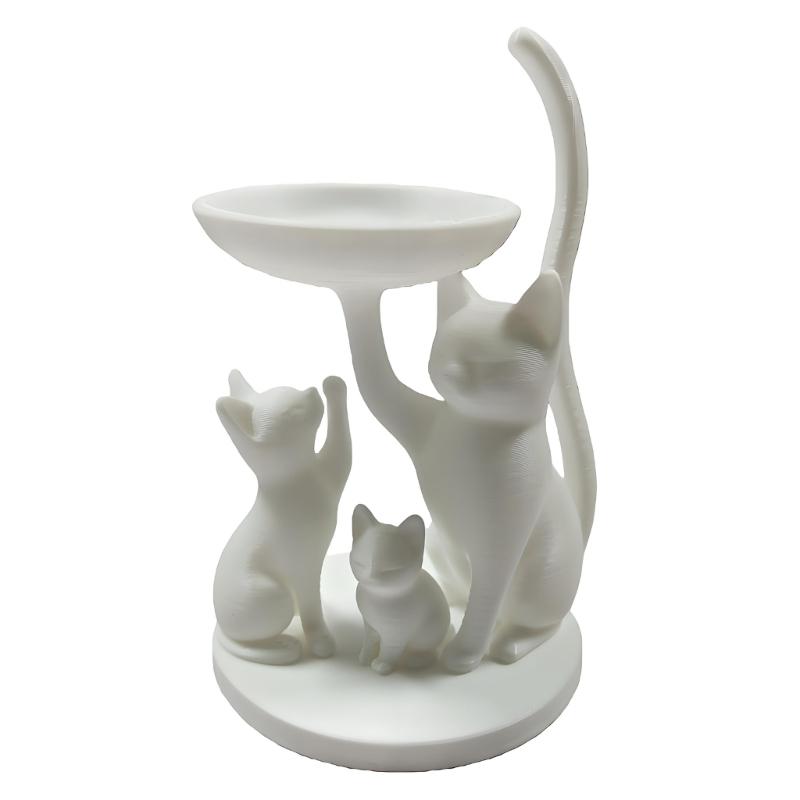 Black Cats Shaped Jewelry Tray For Necklace Bracelet Keys And Small Items Storage Elegant Bedroom Decoration