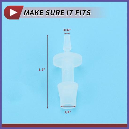 5Pcs Plastic Hose Barb Fitting 332" To 14" Hose ID Connectors Plastic Clear