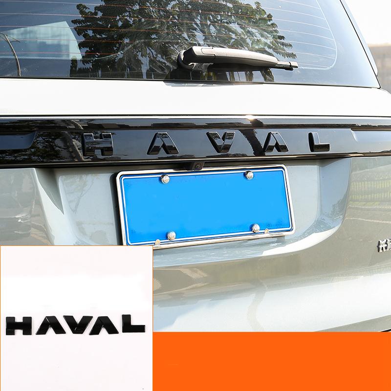 

For GWM Haval H5 II 2nd Gen 2023 2024 Car Styling Carbon Fiber Black Front Grille Logo Rear Label Sticker Cover Auto Accessories