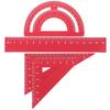 1Set Premium Metal Ruler Set Includes Straight Ruler Triangle Plate Protractor Semicircle Tool for Students Engineers Artists