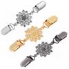 Retro Flower Shawl and Sweater Clip Anti-Exposure Brooch Buckle