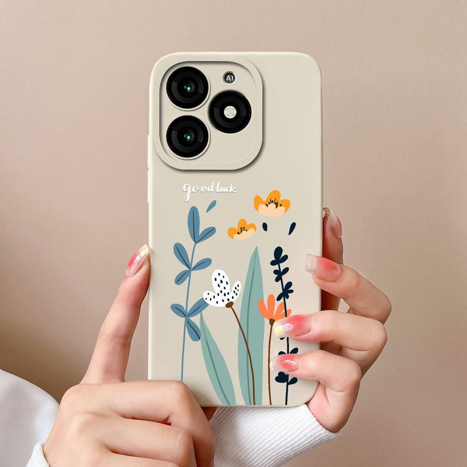For Tecno Itel A70 Phone Case Cool Girl Cartoons Pattern Liquid Silicone Shell For ItelA70 A 70 High-quality New Design Fundas