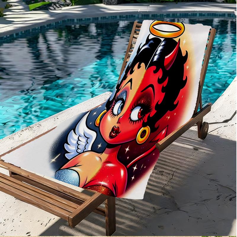 Sexy Doll Print Beach Towel, Versatile Lightweight Absorbent Beach Towel for Pool Surf Yoga Bathroom, Perfect Birthday Holiday Gift
