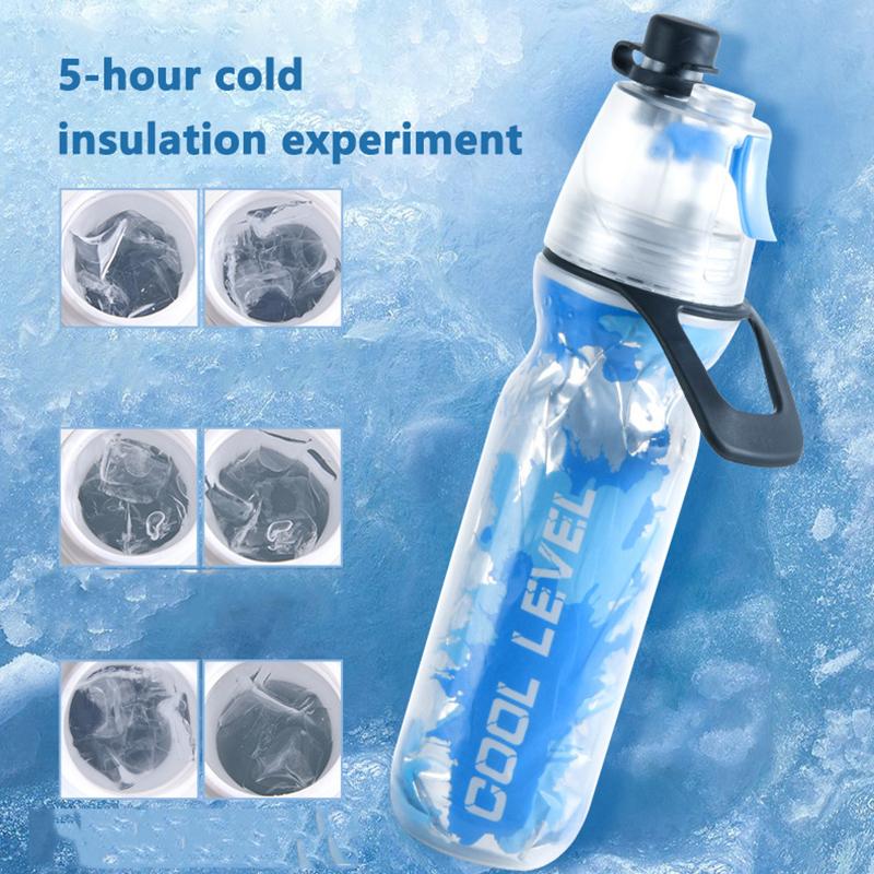 Water Bottle Sport Meet Cycling Cold Spray Cup Portable Outdoor Drinking Container Hiking Camp Travel Kettle Adult Kids 500Ml