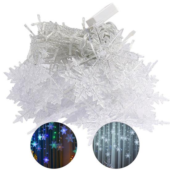 Curtain Lamp Attractive Super Bright Romantic Lighting Soft Energy-saving Decorative Waterproof Christmas Snowflake Icicle Lights