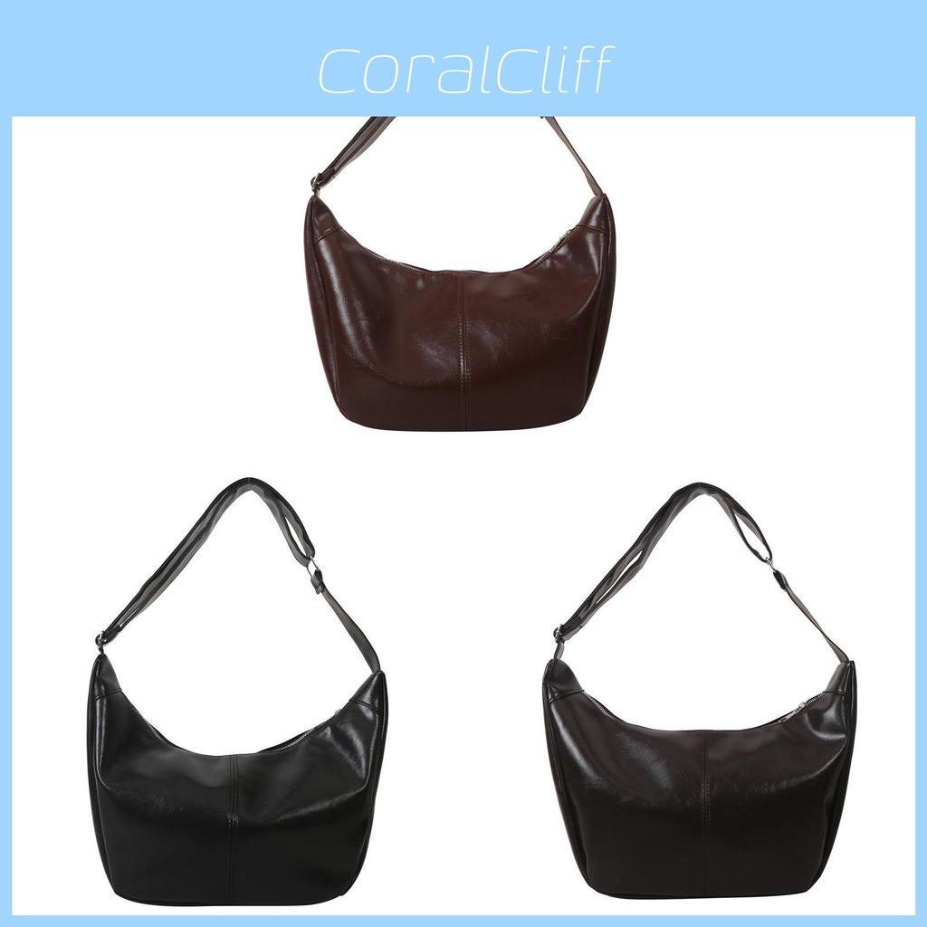 Pu Dumpling Bag For Women With Zipper Closure And Inner Pocket For Daily Use