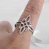 Women Witch Knot Ring Stainless Steel Adjustable Irish Celtic Knot Amulet Jewelry Supernatural Opening Witchcraft