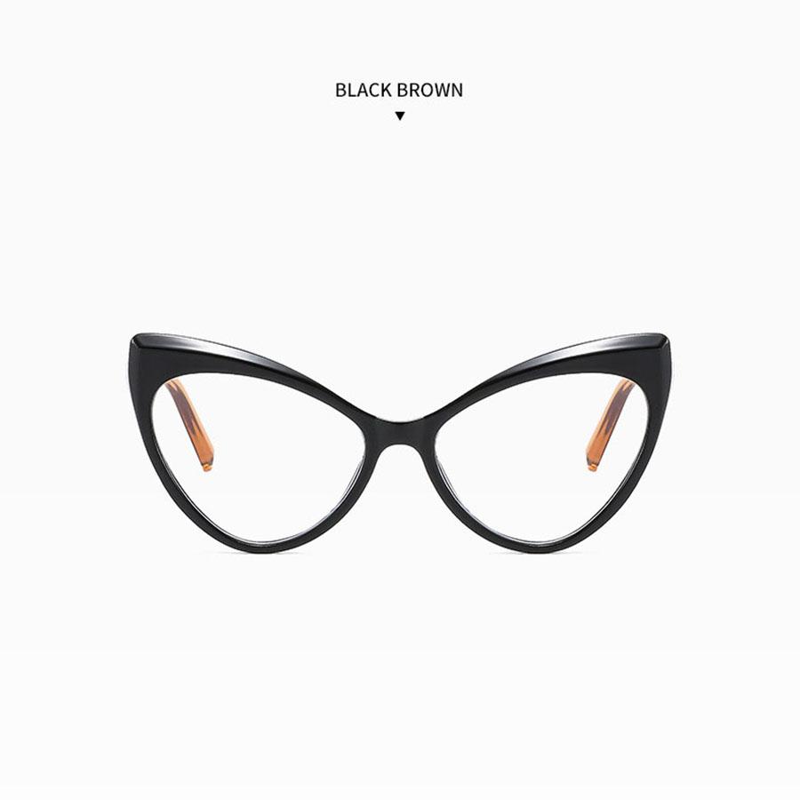 Dreieckiges Cat-Eye-Brillengestell mit großem Rahmen