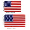 American Flag Striped Bath Mat, Non-Slip Flannel Memory Foam Rug, Patriotic Design for Bathroom Shower Entrance,Machine Washable