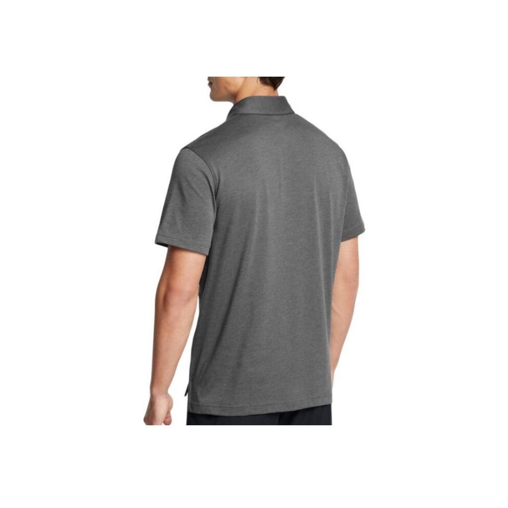 Under Armour Icon Logo Print Outdoor Casual Sports Short Sleeve Polo Shirt Men Polo Shirts Rhino-Gray 1386608-025