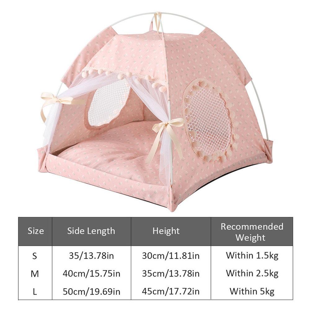Mosquito Prevention Cat Dog Bed Kennel Semi Enclosed Cat Villa Foldable Pet Tent  Rabbits