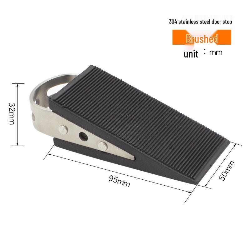 Spring-loaded Anti-collision Door Stopper & Holder with Windproof Wedge