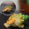 Golden Pixiu Color-Changing Toad Tea Pet Ornament for Gongfu Tea Set - Exquisite Collectible