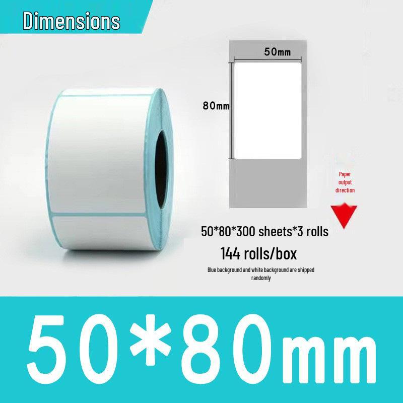 Three-Proof Thermal Label Paper 100x100mm & 70x20mm - Customizable for Label Printing