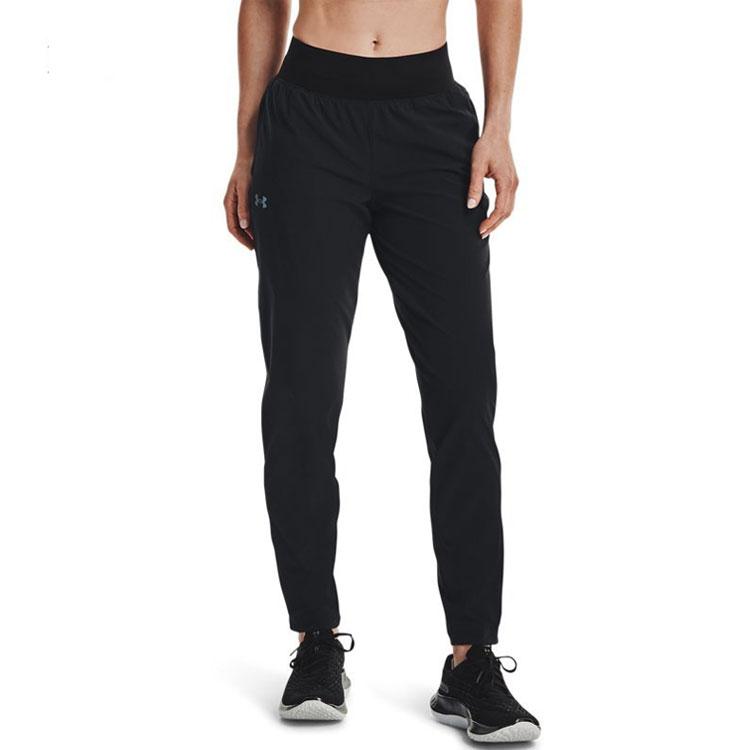Under Armour Running Casual Solid Color Long Pants Women Bottoms Black 1365648-001