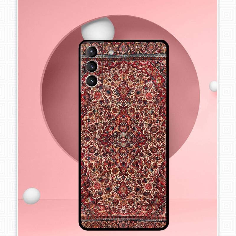Persian Carpet Floral Pattern Case For Samsung Galaxy S25 Ultra S20 S21 S22 S23 S24 Ultra S9 S10 Plus S25 FE Cover Funda