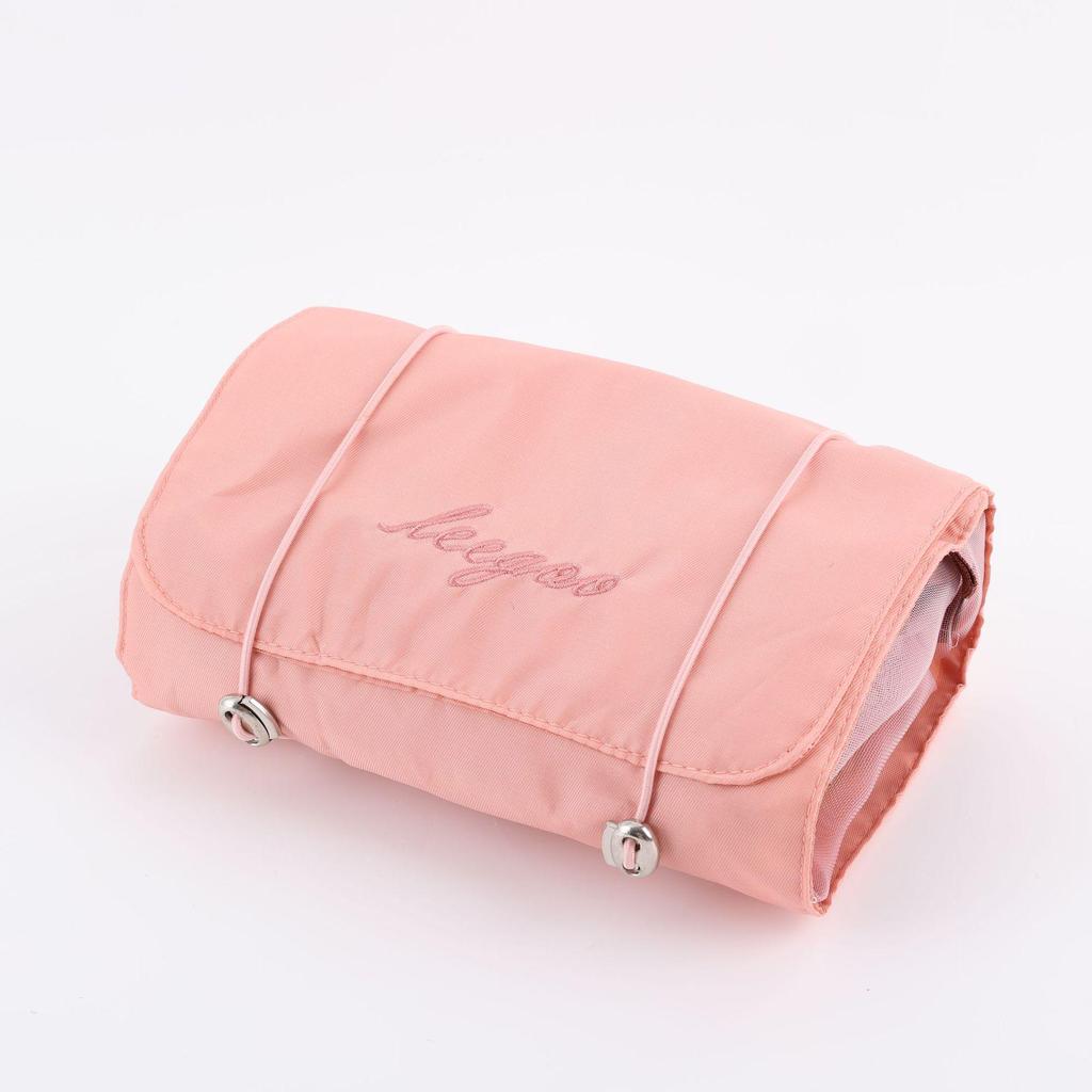 Multifunctional Foldable Mesh Makeup Bag: Large-Capacity, Detachable, Four-in-One Travel Organizer