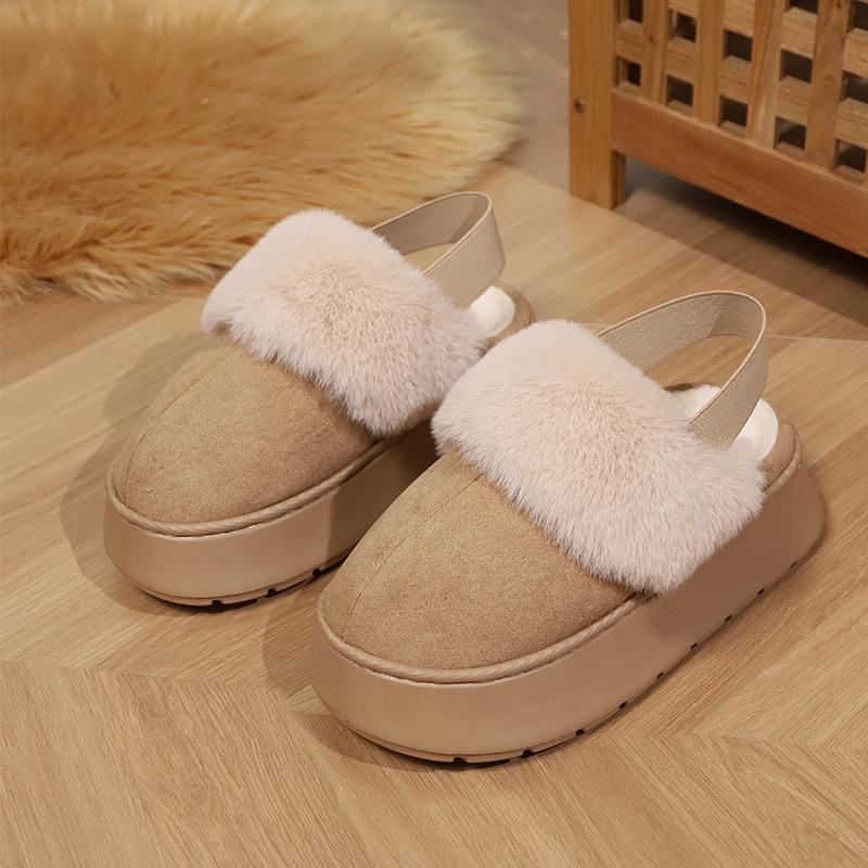 Cotton Shoes, Slippers, Women's Shoes, Thick-soled with Fleece for Warmth, and Snow Cotton Boots for Outerwear