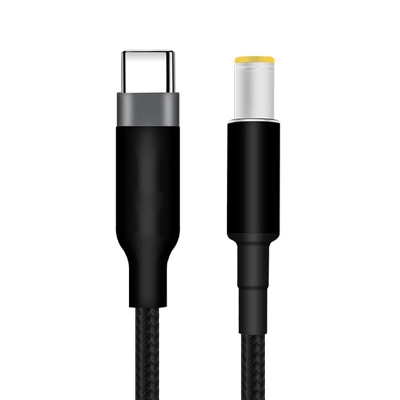 Fast Charging Laptop Power Cord USB C Tip to DC7.9x5.5mm 20V for Notebooks Power Supply Charging Cable Braided Wire