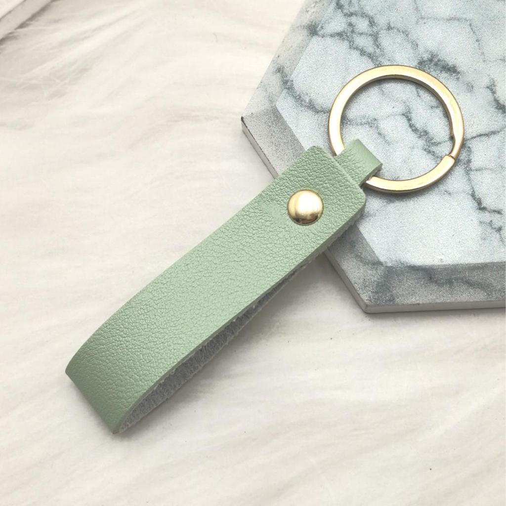 Creative Solid Color PU Leather Keychain | Small Gift for Business