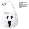 Sturdy Fabric Candy Buckets Halloween Trick or Treat Bag Funny Ghost Expressions Non-woven Handbag Accessories Lightweight for Kids Party Favors And