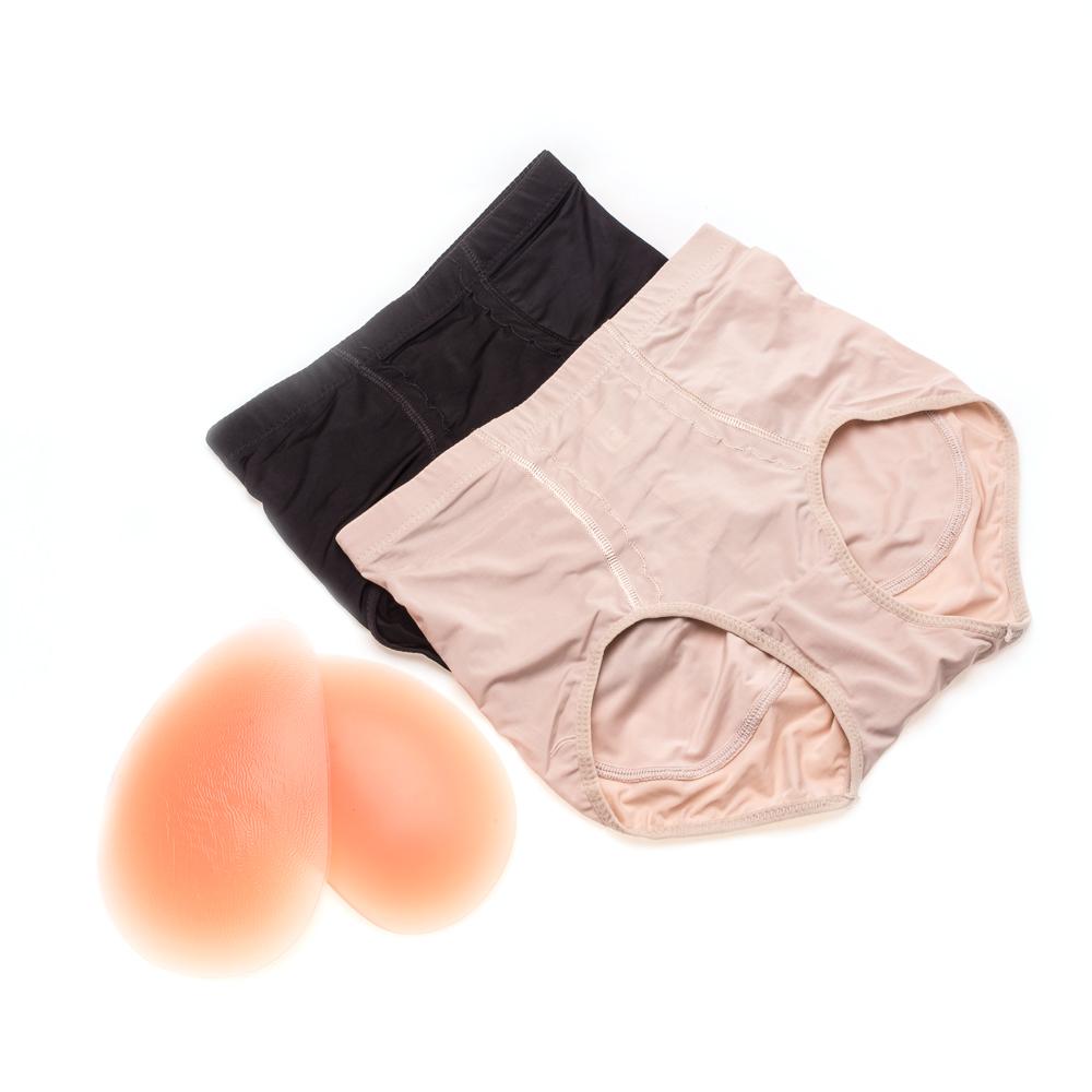 XT001 Silicone No Glue Padded Butt Lifter Body Panties Shapewear Women Hip Enhance Control Panties S чёрный