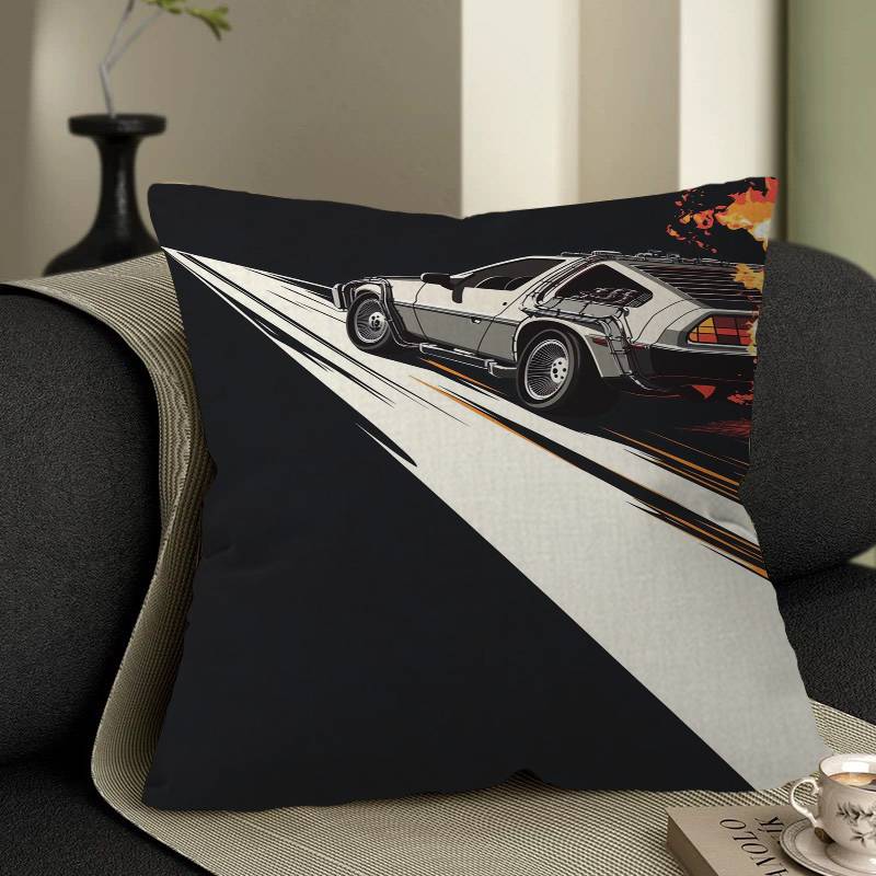 Classic Movie Clips Back To The Future Delorean Time Machine Pillow Anime Pillow Sofa Bed Head Pillow Cover x cm