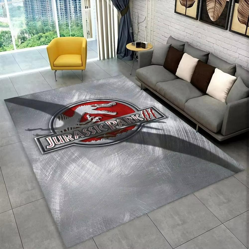  3D J-Jurassic Park Dinosaur Carpet Large Area Rug Bedroom Kids Playroom Floor Mat NonSlip Living Room Decor Fun Sofa