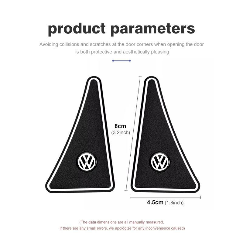Valve Stems Caps For Volkswagen VW Car Door Corner Protective Cover Stickers Cover Car Accessories Polo Jetta Sagitar Magotan Pa zg0