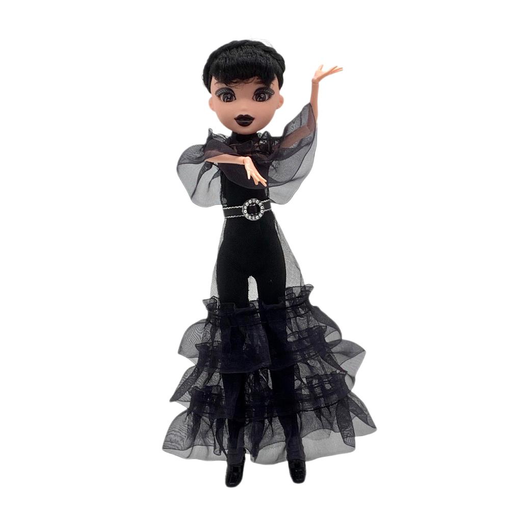 Adams One Bebek Wednesday Addams Gotik Siyah Elbise Kostümü Rave'n Bebek